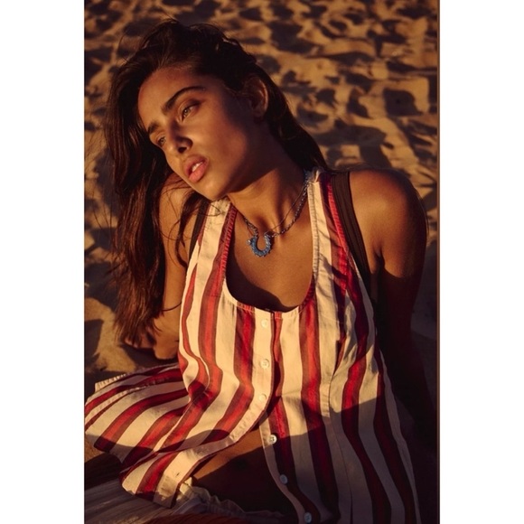 NWT Free People Coconut Set Wide Leg Pants Vest Matching 100% Cotton Two Piece - Picture 15 of 15